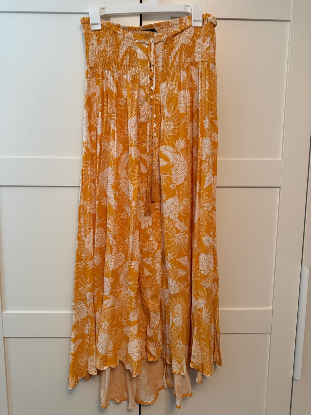 Rachel Zoe Tropical Print Strapless Beach Dress, L
